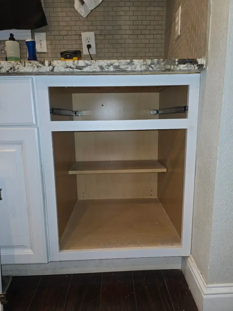 Dishwasher Installation and Cabinet Modification in Selma — cabinet modification